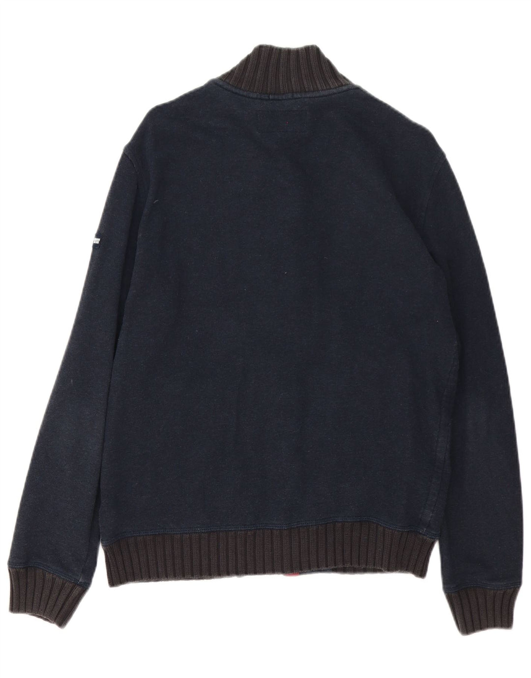 Armani Jeans Herre Cardigan Sweater Stor Marineblå Bomuld