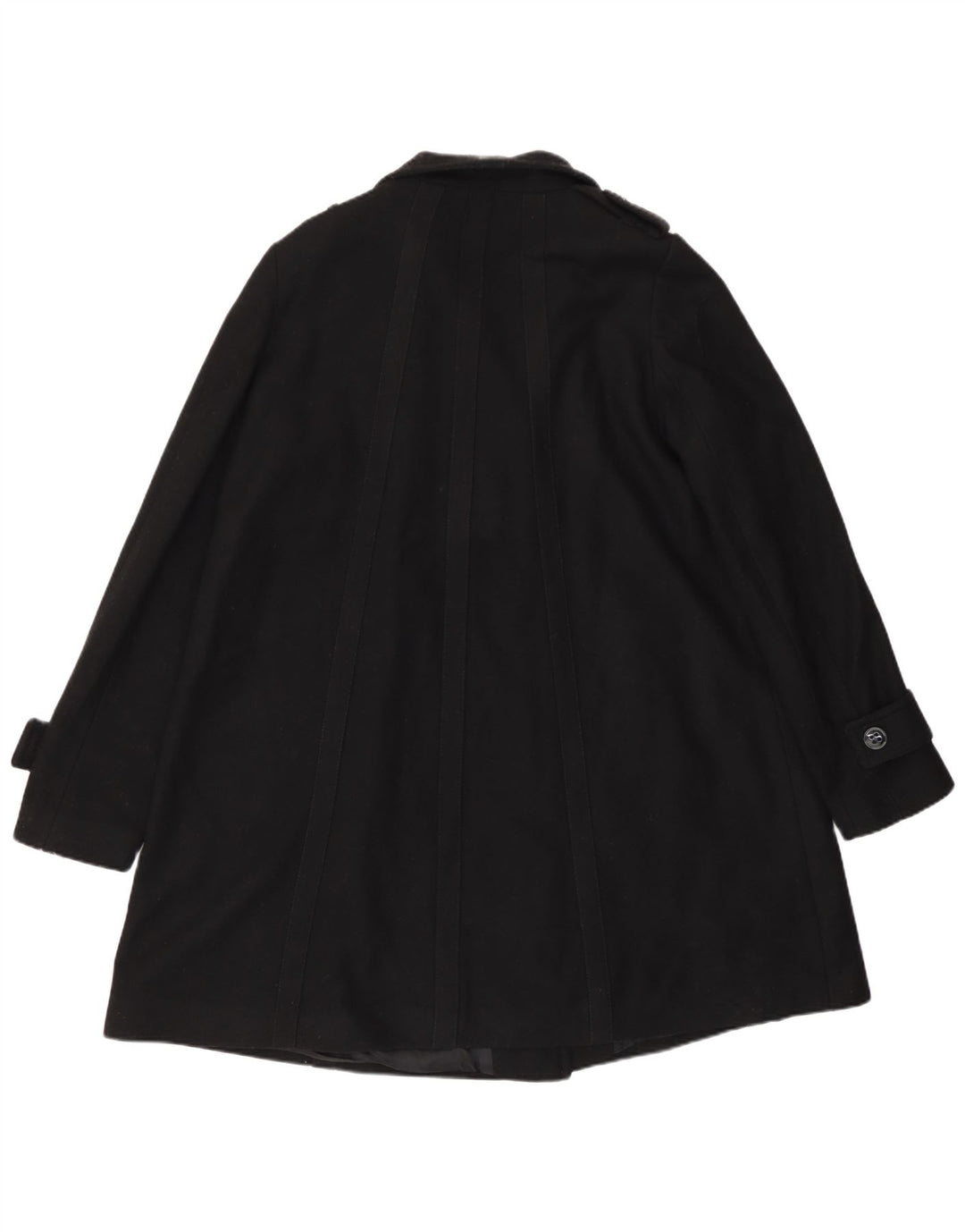 Reiss Military Overcoat til kvinder UK 12 Medium Black Wool