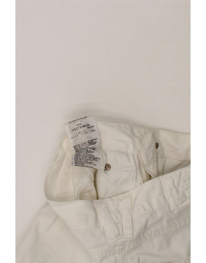 LEE Boys Cargo Shorts 12-13 Years W26 White Cotton Vintage Lee and Second-Hand Lee from Messina Hembry 