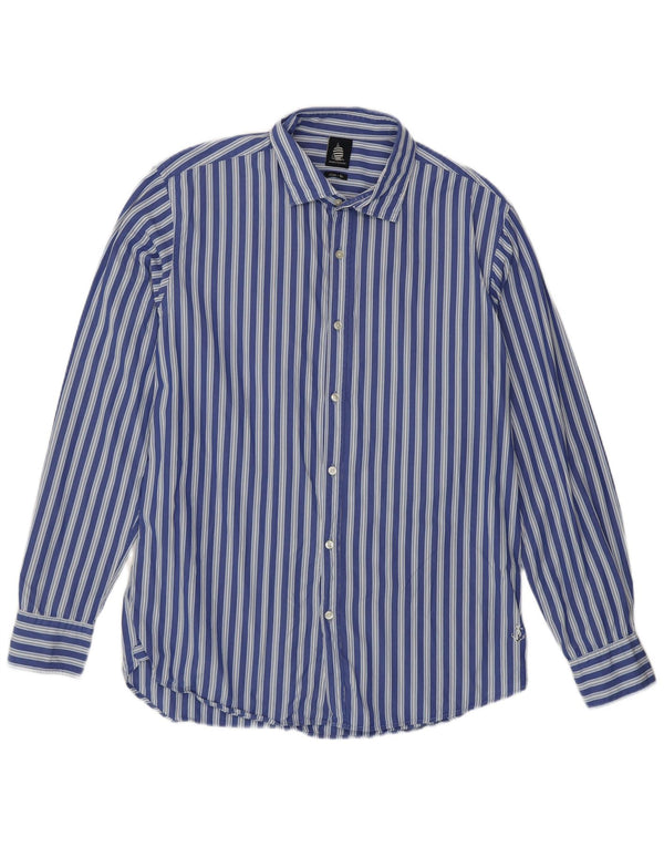 Marina Yachting Herre Slim Fit skjorte str. 42 Stor blå stribet