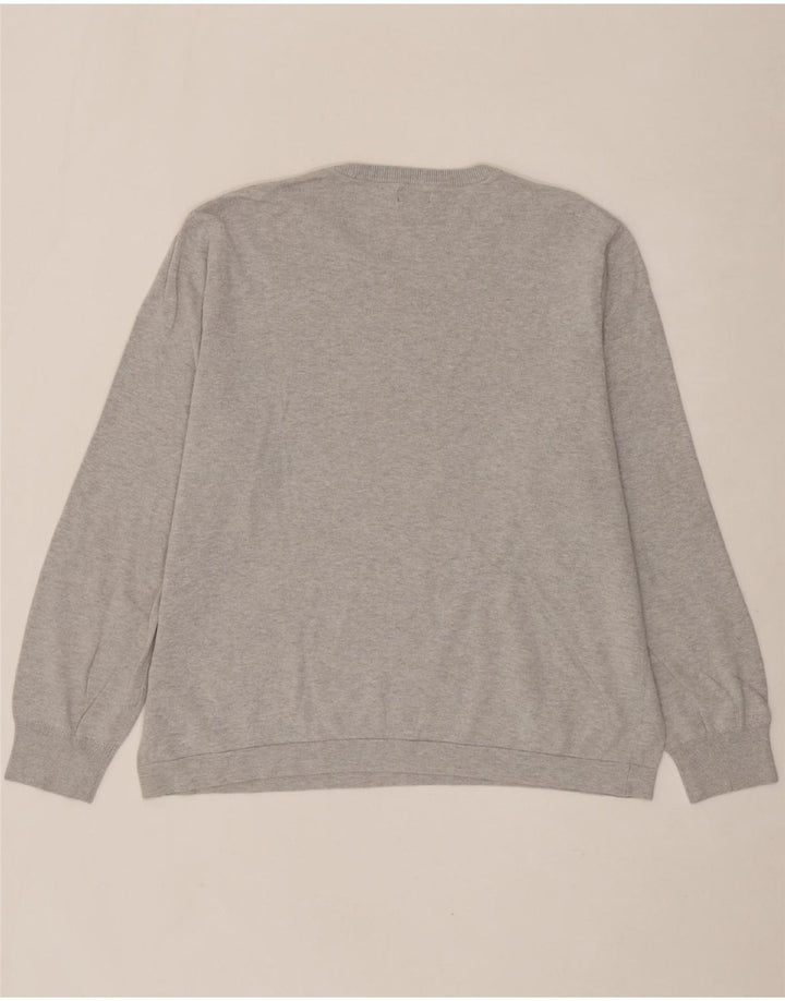 J. CREW Mens Crew Neck Jumper Sweater XL Grey Cotton Vintage J. Crew and Second-Hand J. Crew from Messina Hembry 