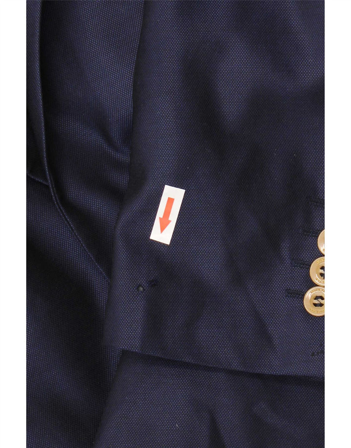 Zara Herre 1-knap blazerjakke EU 48 Medium Navy Blue