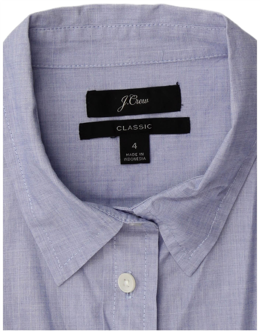 J. CREW Womens Classic Classic Fit skjorte US 4 Small Blue Cotton