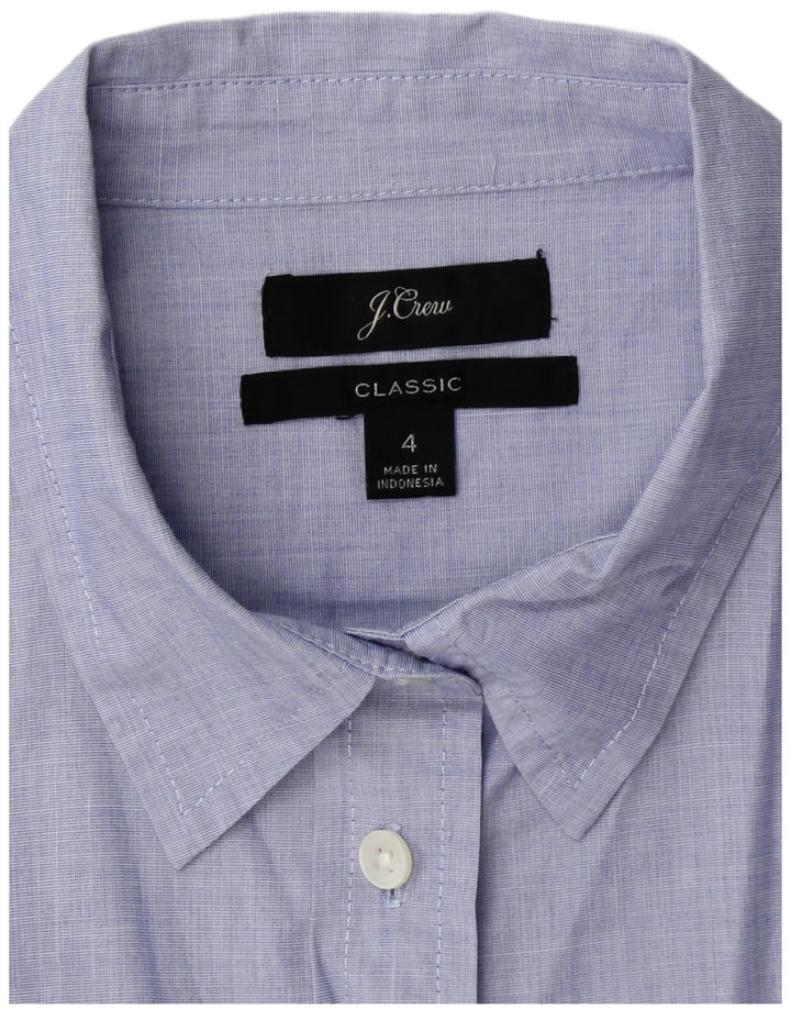 J. CREW Womens Classic Classic Fit skjorte US 4 Small Blue Cotton