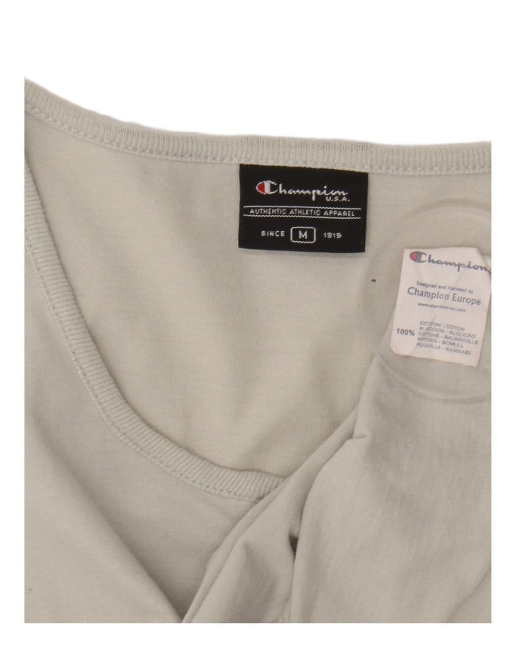 CHAMPION Womens Crop Vest Top UK 12 Medium Grey Cotton