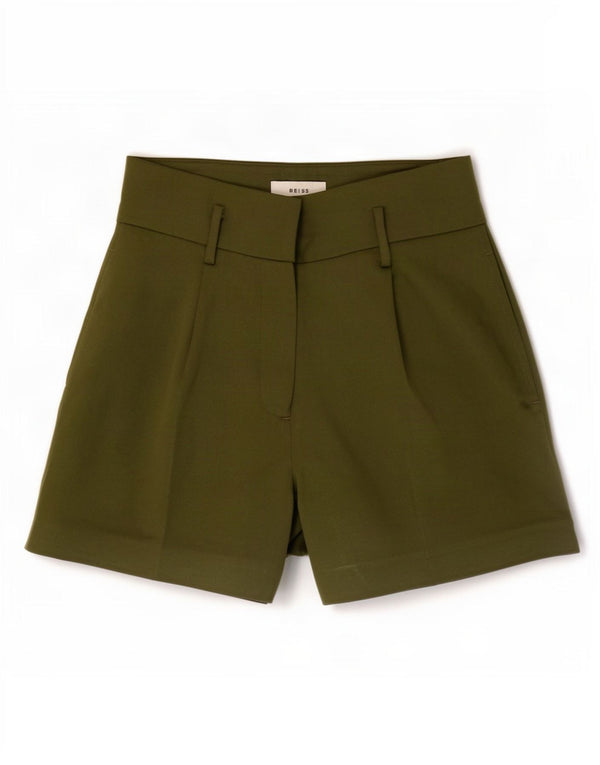 Reiss kvinders højtaljede chinoshorts UK 8 Small W28 Khaki Polyester