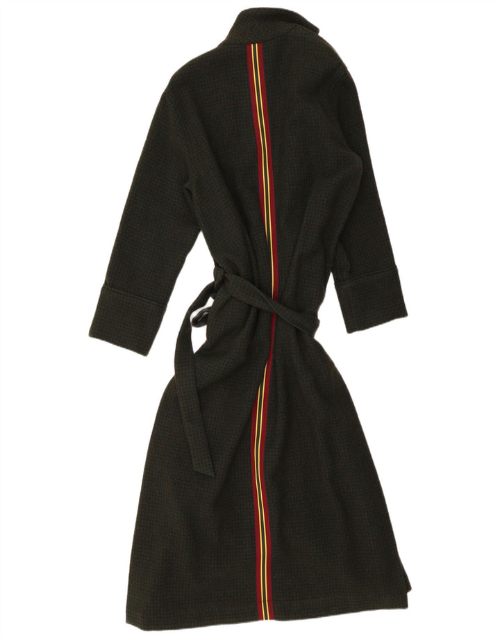 BELLEROSE Dame Kåbe Overfrakke US 2 XS Khaki Houndstooth Uld