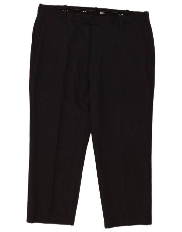 Izod Herre Crop Straight Suit Bukser W36 L25 Grå Polyester