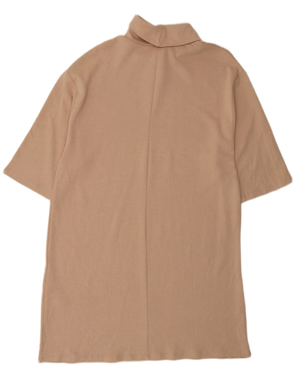 Zara Womens Shift Dress UK 16 Large Beige Bomuld