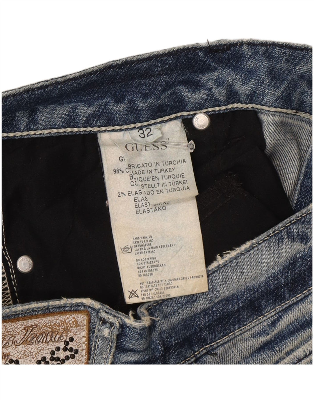 Guess lige damejeans W32 L27 blå bomuld