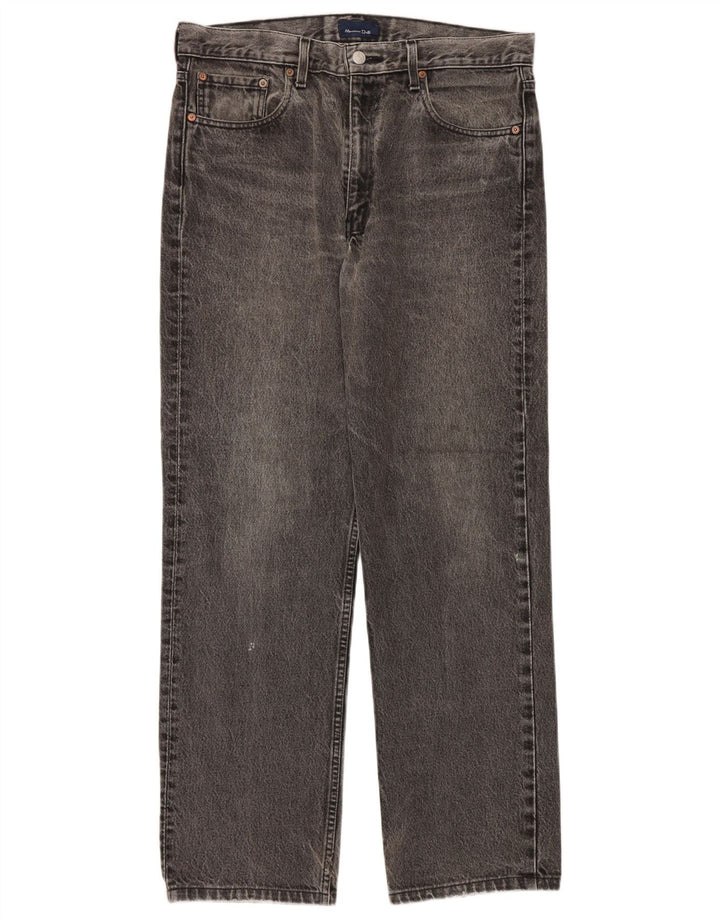 Massimo Dutti Herre Straight Jeans EU 44 Large W34 L30 Grå