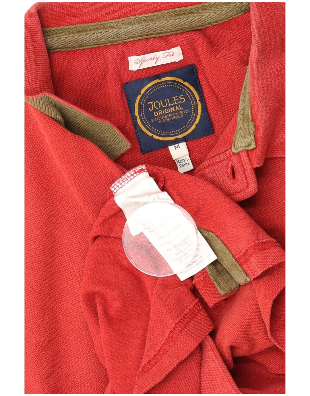 Joules herre poloshirt Medium rød bomuld