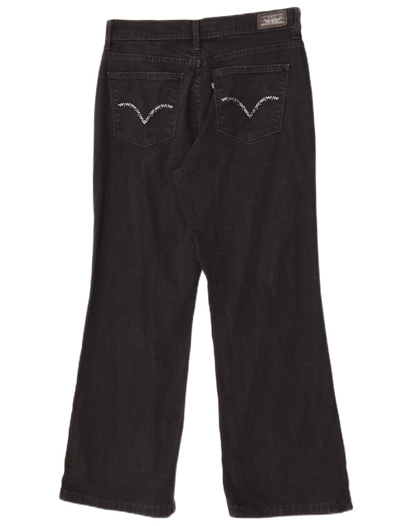 Levi's Womens 512 Slimming Bootcut Jeans US 8 Medium W27 L28 Black Bomuld