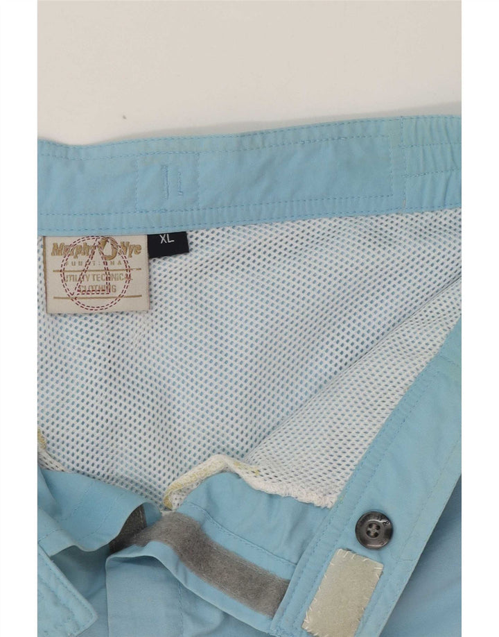 Murphy & Nye Herre grafiske svømmeshorts XL Blå Colourblock Polyamid
