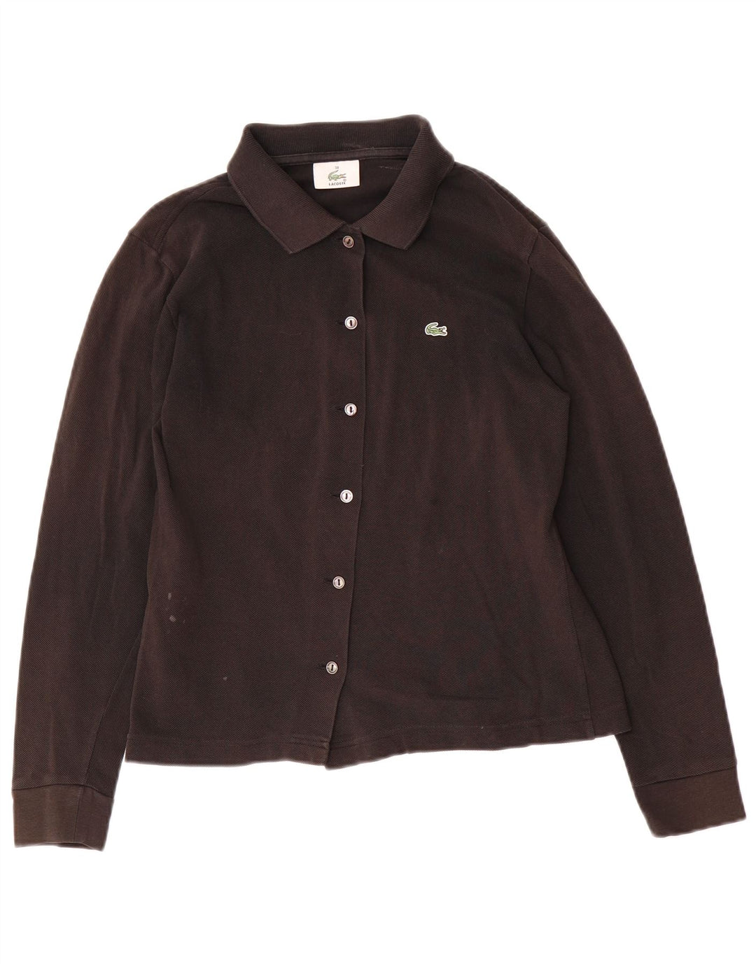 Lacoste skjortebluse til kvinder str. 38 Medium Sort bomuld