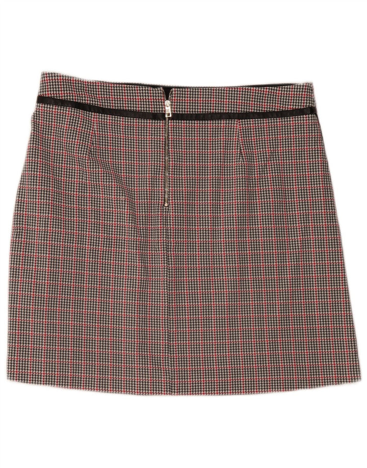 Liu Jo Dame Mini Nederdel IT 48 XL W36 Flerfarvet Houndstooth Viscose