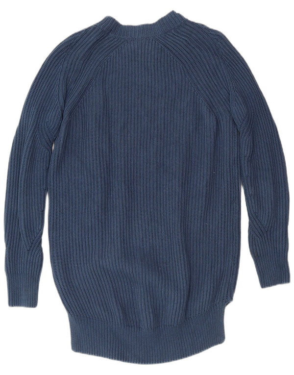 ALL SAINTS Dame sweater med rund hals DK 6 XS marineblå bomuld
