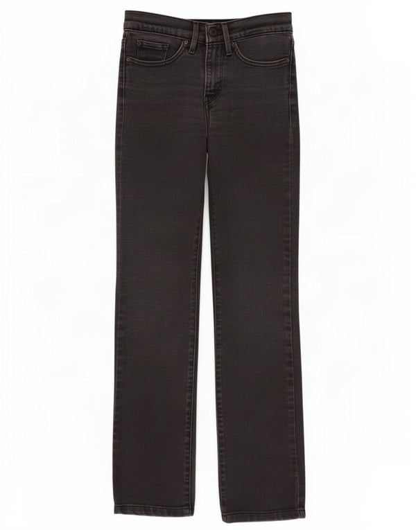 Levi's Womens 314 Shaping Straight Jeans W24 L28 Sort bomuld
