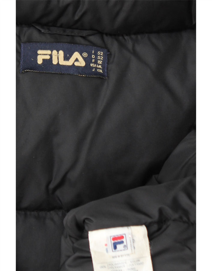 Fila Herre hættepolstret jakke IT 52 Stor sort polyamid