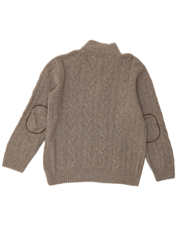 Gant Herre Zip Neck Jumper Sweater 2XL Grå Merinould