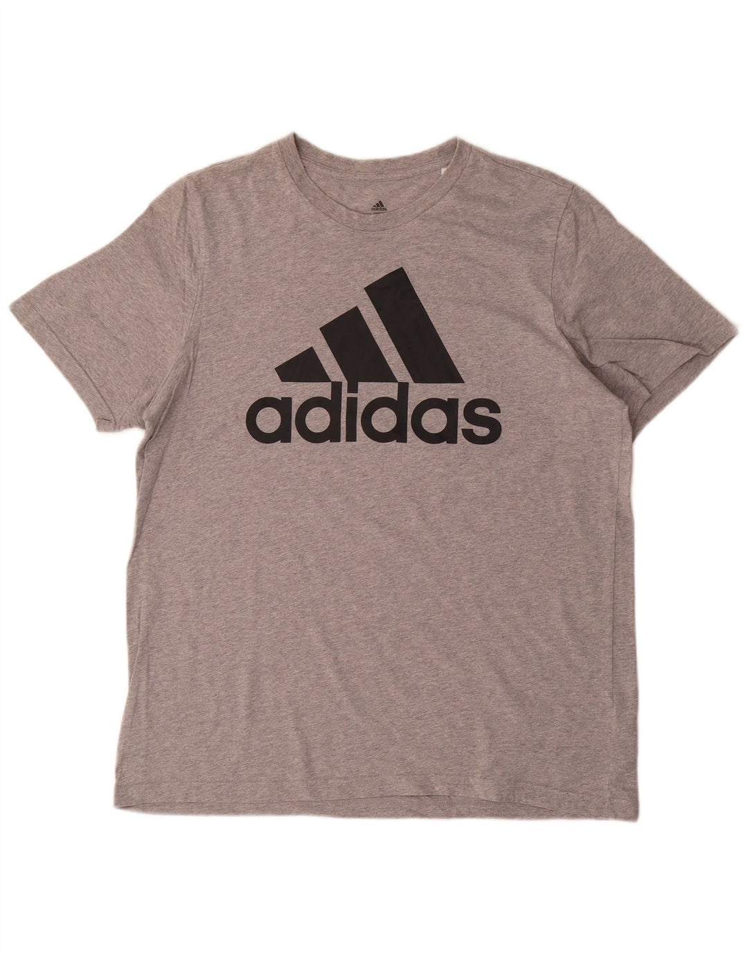 ADIDAS Grafisk T-shirt top til mænd, stor grå bomuld