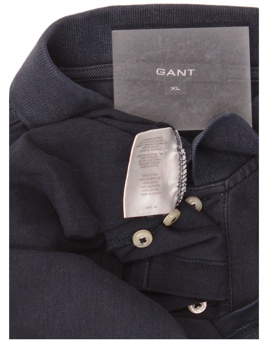 Gant herre poloshirt XL marineblå bomuld