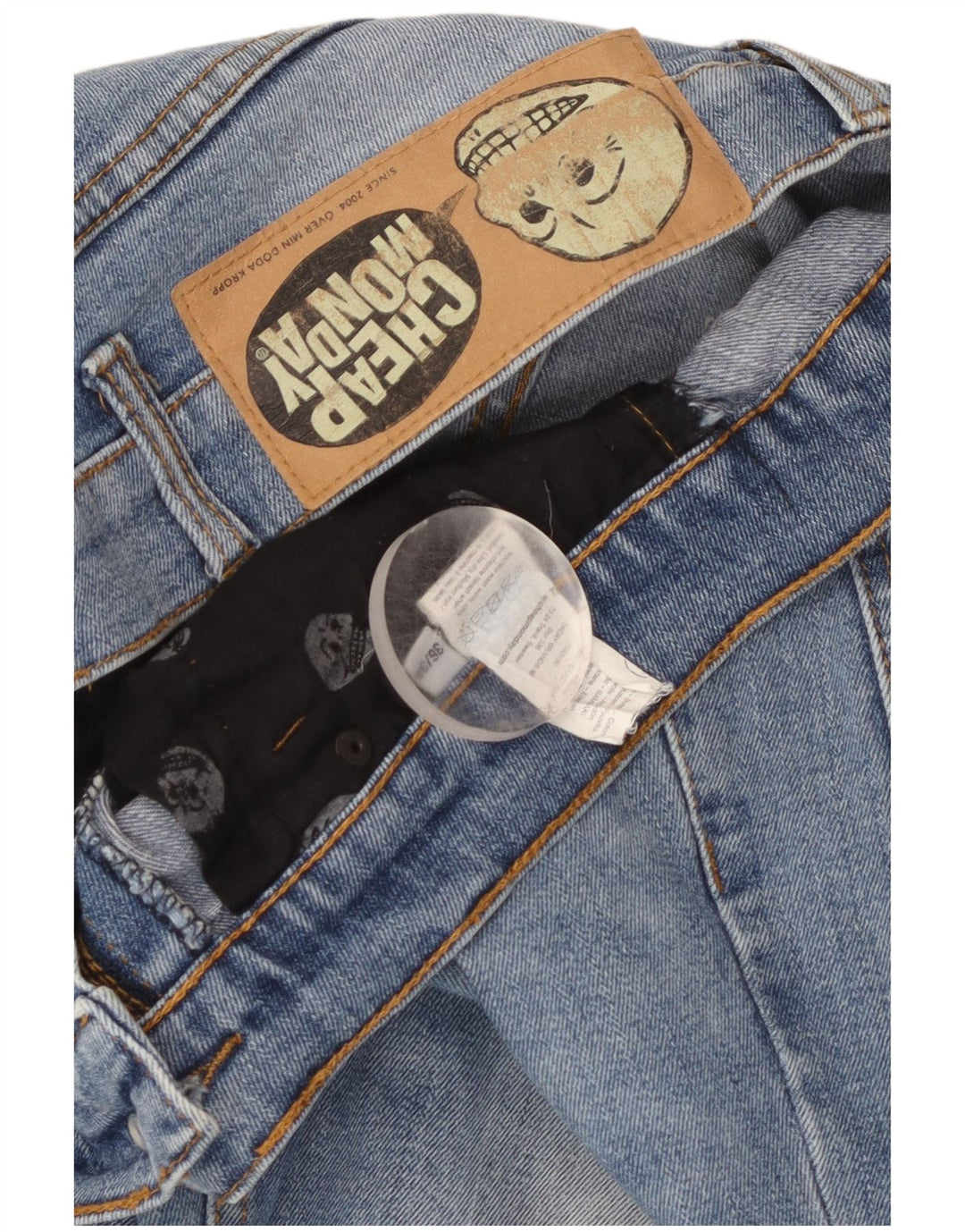Billig mandag Straight Jeans til mænd W36 L27 blå bomuld