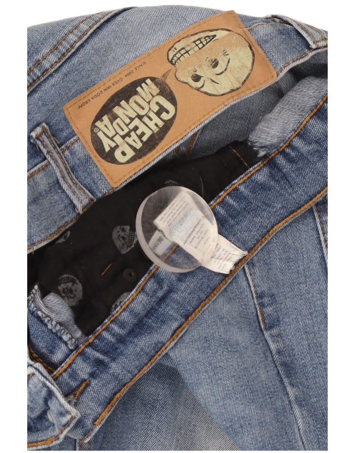 Billig mandag Straight Jeans til mænd W36 L27 blå bomuld