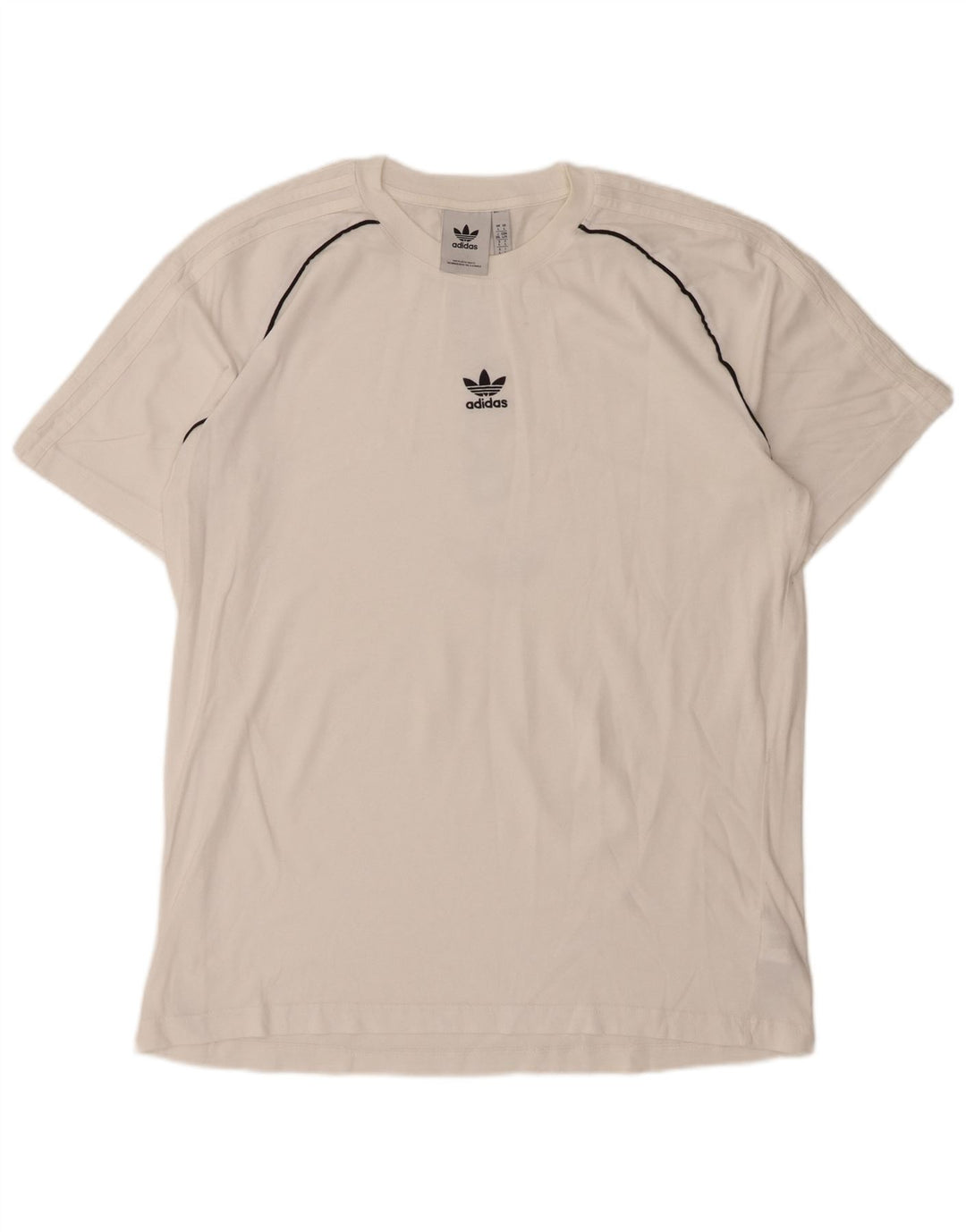 ADIDAS Grafisk T-shirt top til mænd Stor hvid bomuld