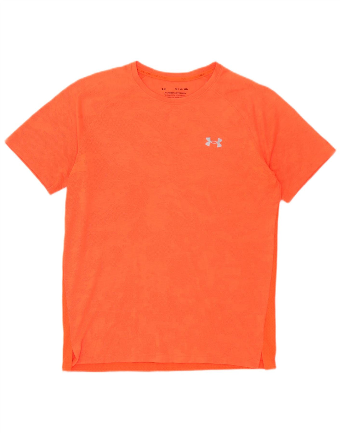 Under Armour Herre Heat Gear T-Shirt Top Medium Orange