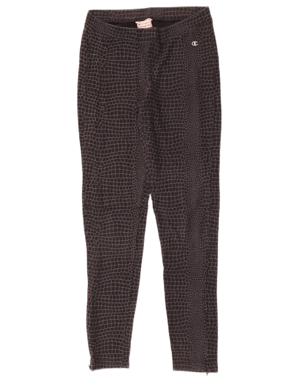 Champion Womens Heritage Fit Leggings UK 4 XS Grå Animal Print