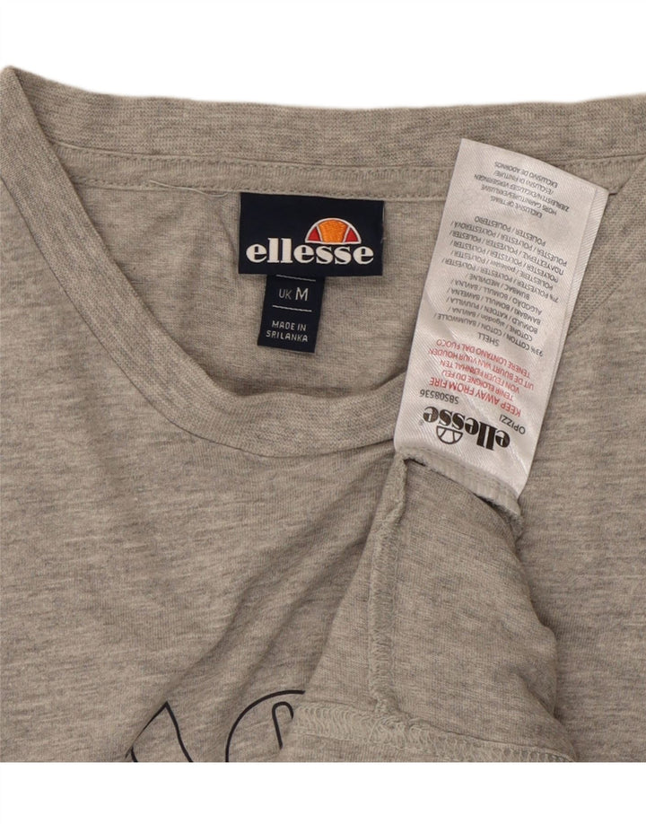 ELLESSE Herre grafisk T-shirt top mellemgrå bomuld