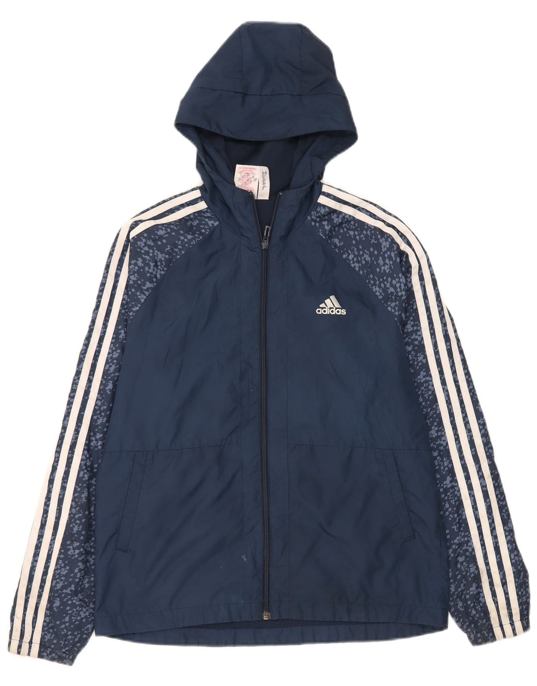 Adidas Træningsdragt med hætte til drenge Topjakke 13-14 år Marineblå polyester