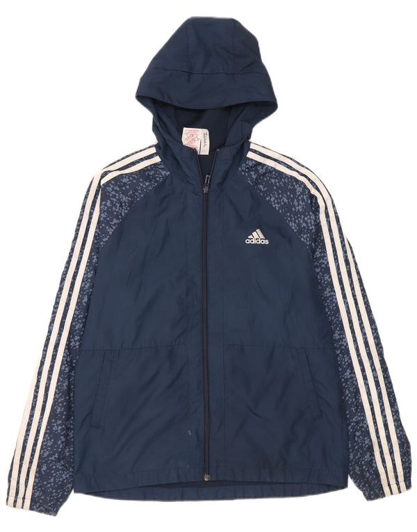 Adidas Træningsdragt med hætte til drenge Topjakke 13-14 år Marineblå polyester