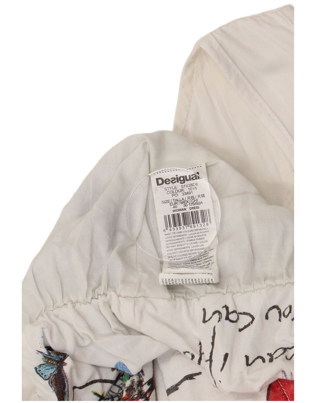 DESIGUAL Kvinders grafisk ærmeløs boblekjole EU 40 Medium White Floral