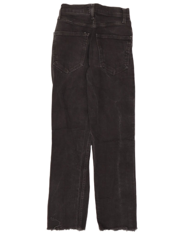 Zara Dame Straight Jeans EU 34 2XS W24 L26 Sort