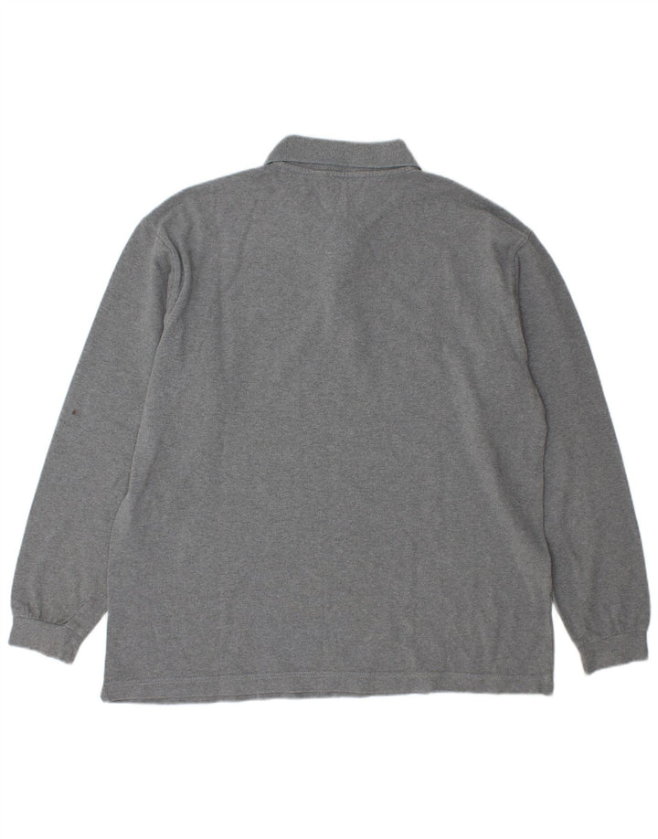 Kappa Langærmet Polo Shirt til mænd Stor grå bomuld