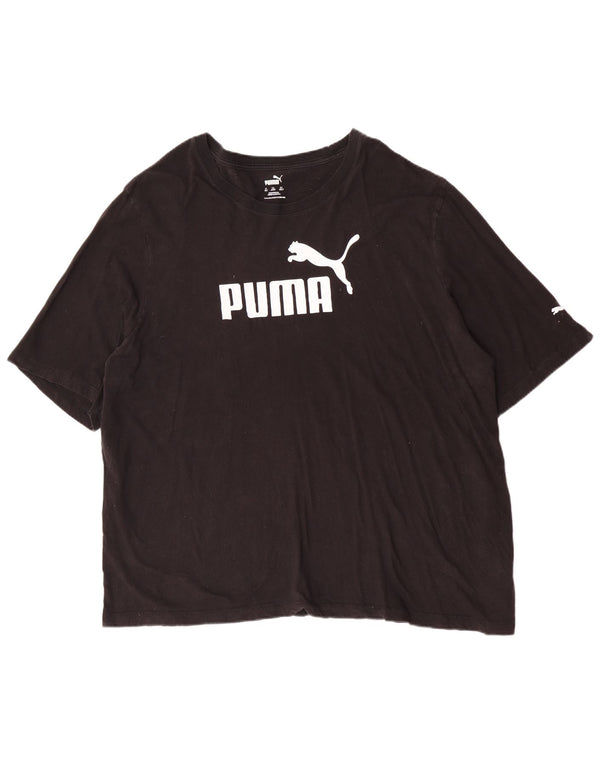 Puma Herre Grafisk T-Shirt Top 4XL Sort Bomuld