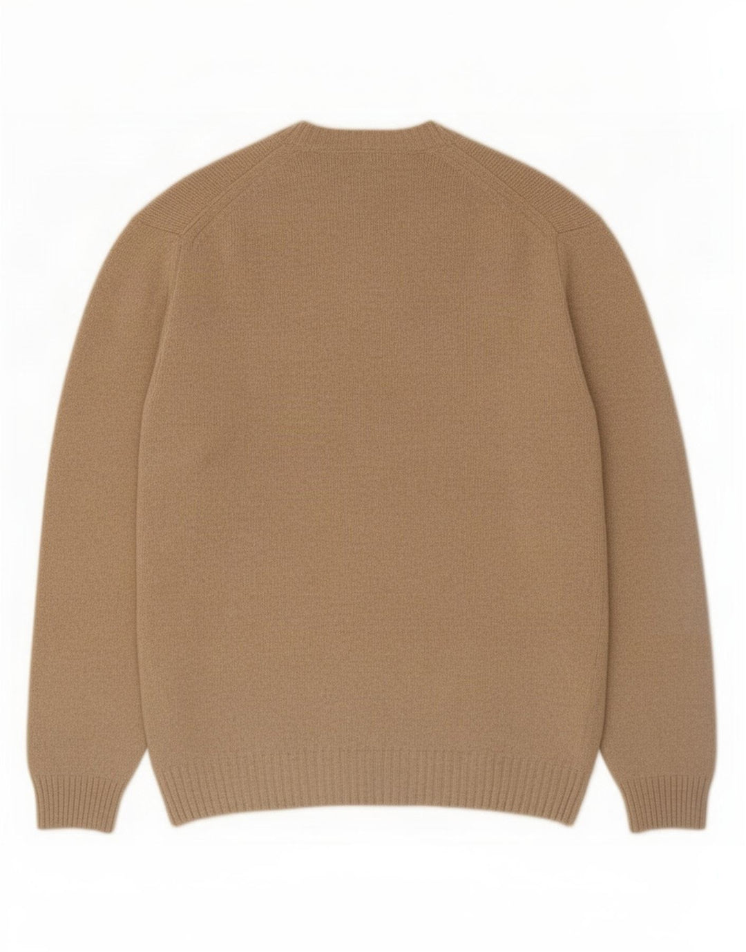 Zara Herre Crew Neck Jumper Sweater XL Beige Uld