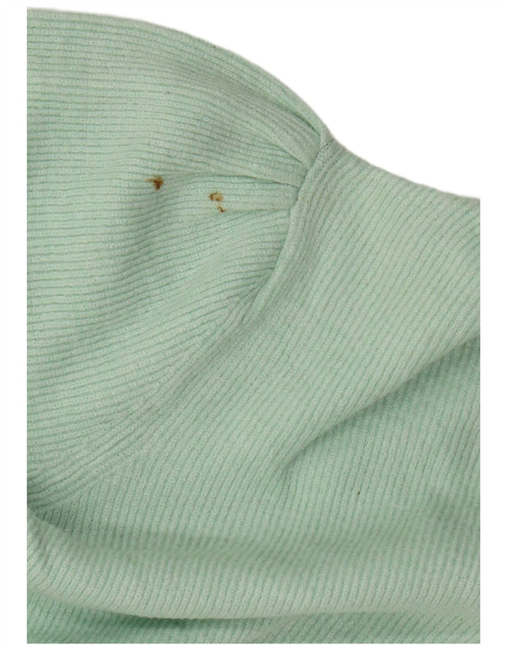 Marks & Spencer Dame Crop Turtle Neck Jumper Sweater UK 10 Small Green
