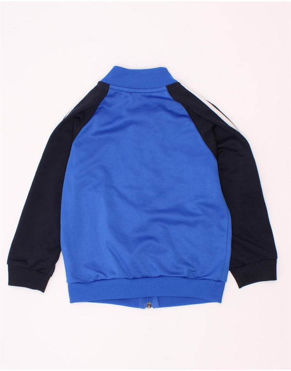 Adidas Drenge Træningsdragt Topjakke 2-3 År Blå Colourblock Polyester