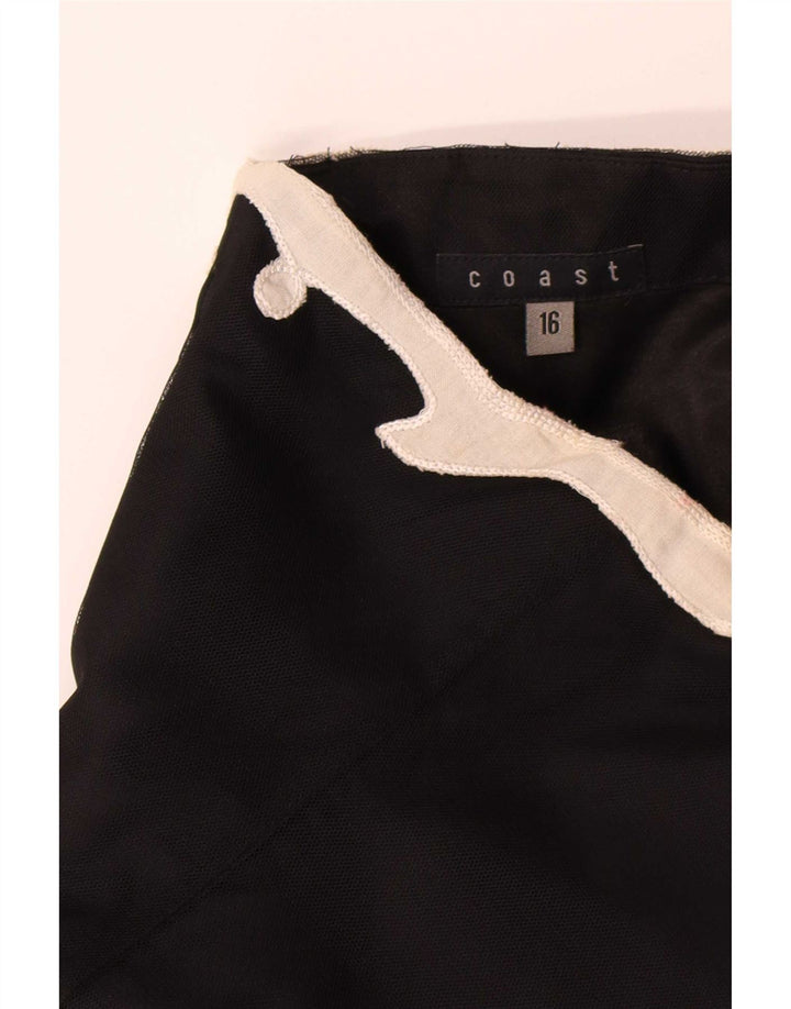 Coast Dame Stropløs Kjole UK 16 Large Black Floral Polyester