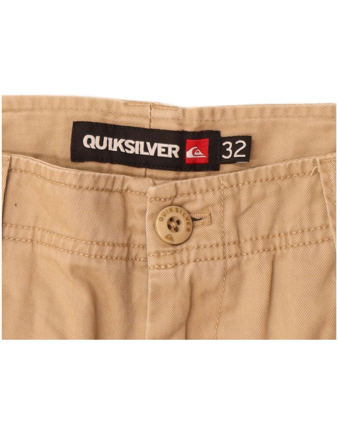 QUIKSILVER Herre Cargo Shorts W32 Medium Beige Bomuld