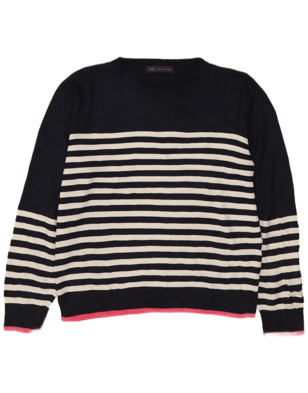 Marks & Spencer Dame sweater med rund hals DK 14 Medium Navy Blue