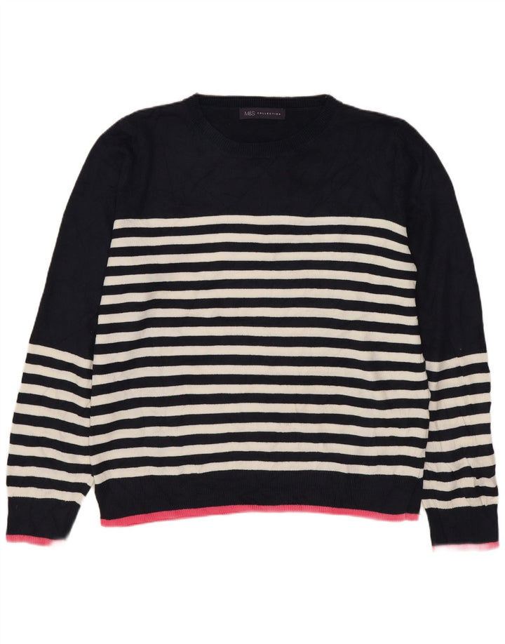 Marks & Spencer Dame sweater med rund hals DK 14 Medium Navy Blue