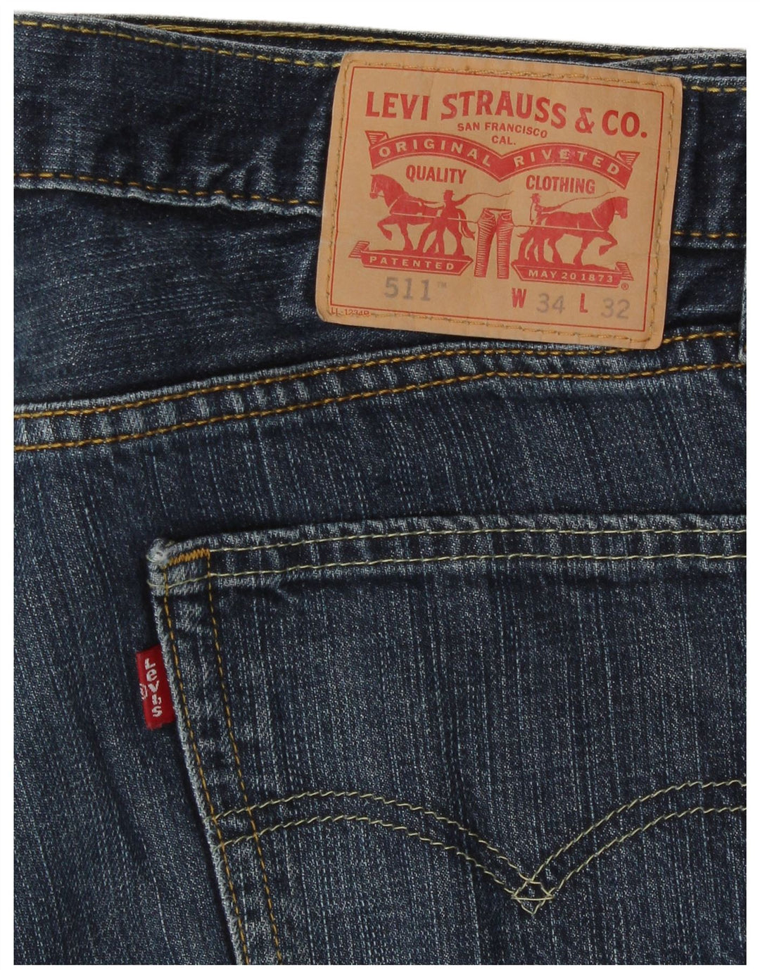 Levi's Herre 511 Slim Jeans W34 L32 Blå Bomuld