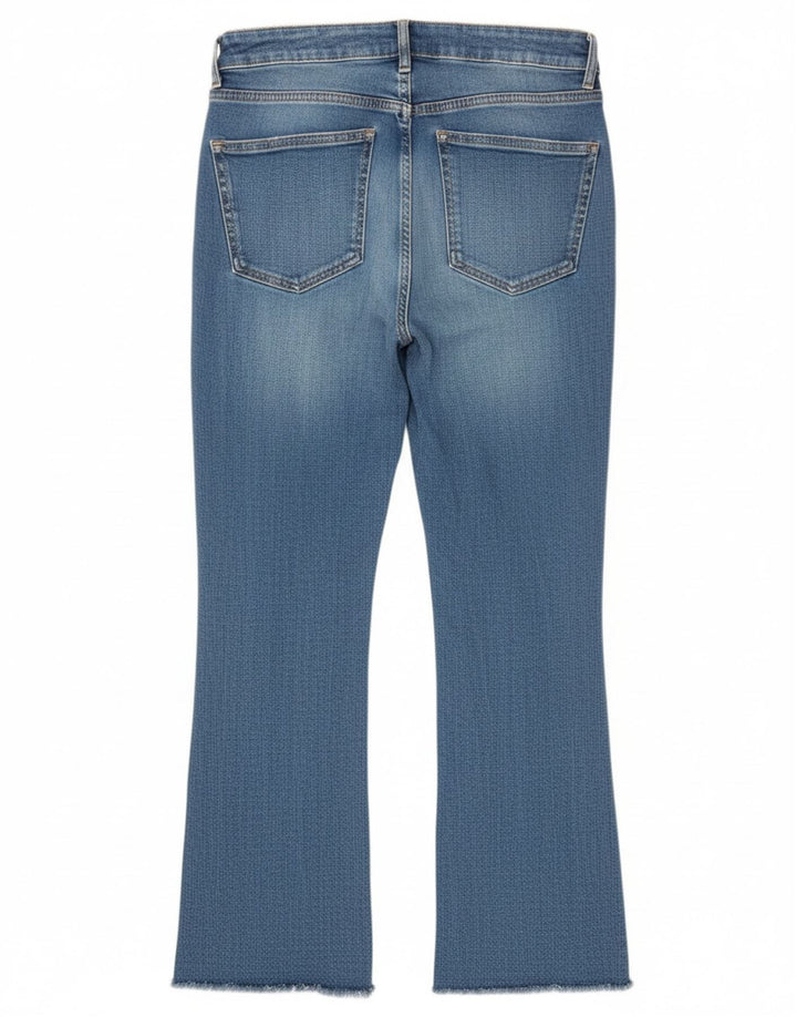 Zara Womens Crop Bootcut Jeans EU 38 Small W28 L26 Blue