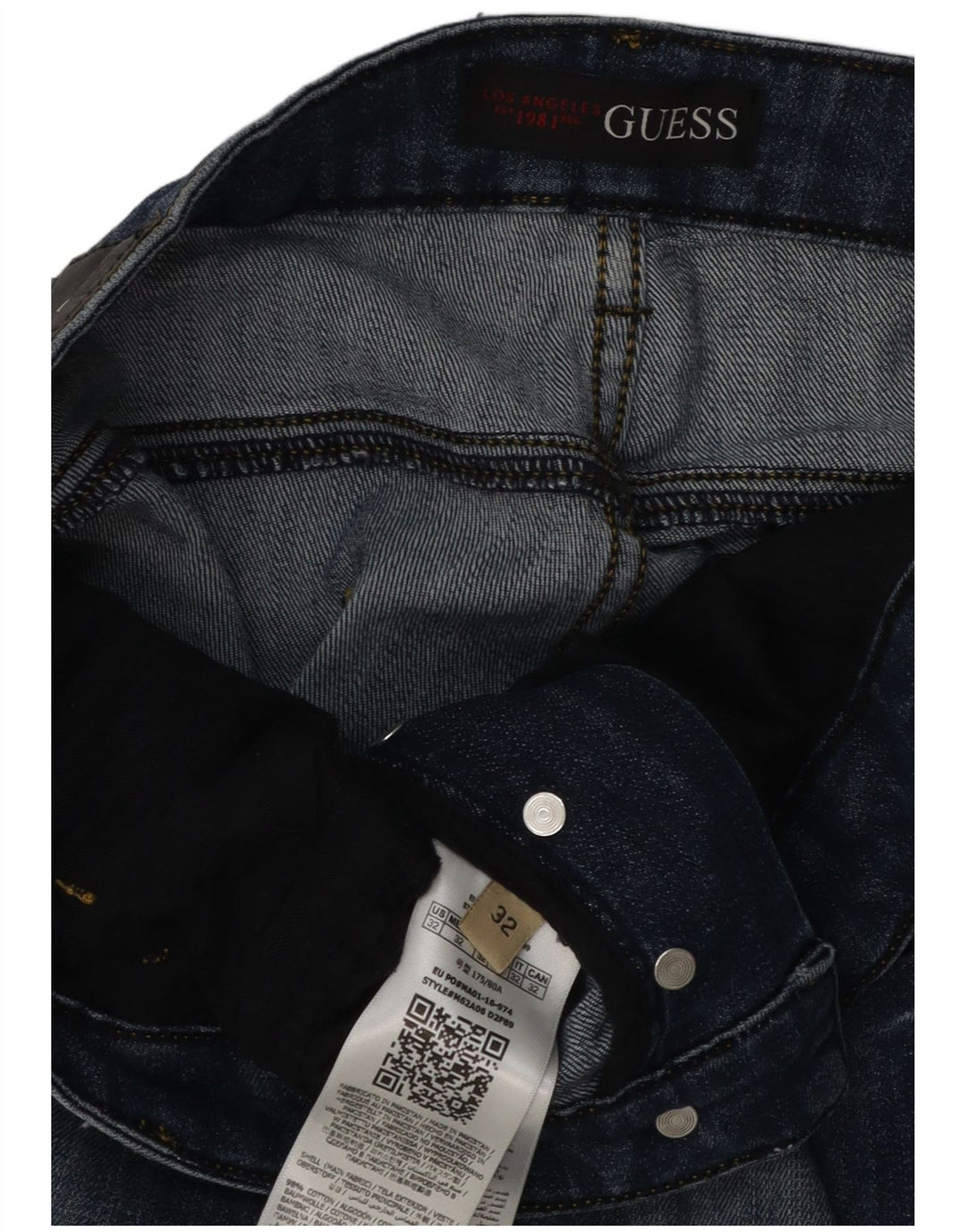 Guess Slim Jeans til mænd W32 L32 blå bomuld