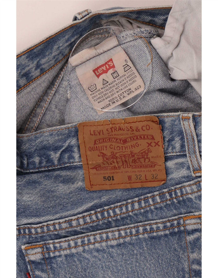 Levi's Womens 501 Denim Shorts Large W32 Blue Cotton