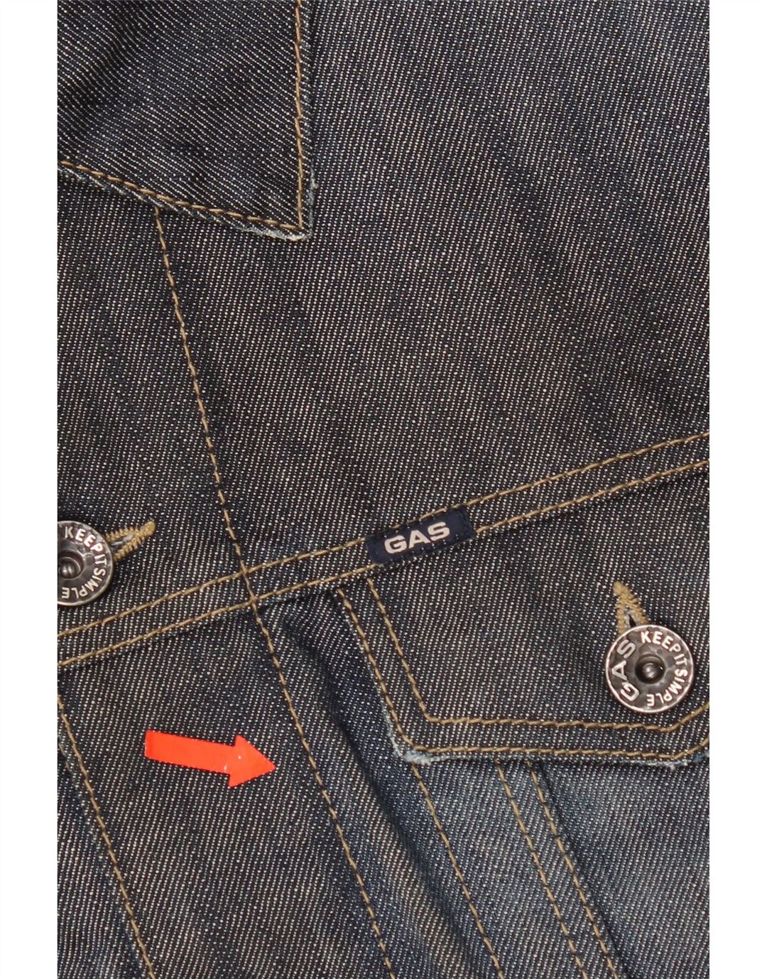 Gas Dame denimjakke UK 18 XL Marineblå Bomuld
